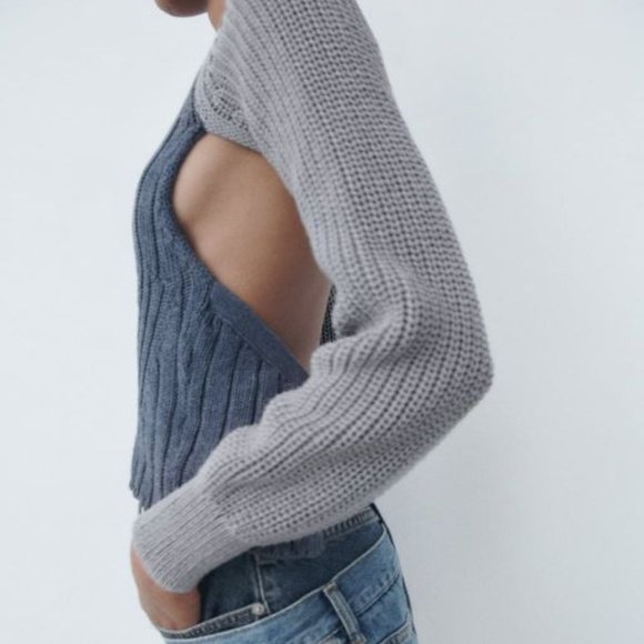 トップス S open knit tops heart Womens Strapless Crop Top Sexy Sweetheart Neck Ribbed Knit
